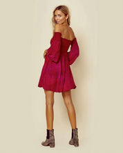 Load image into Gallery viewer, Off Shoulder Smocking Dress
