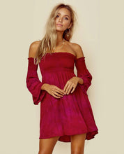 Load image into Gallery viewer, Off Shoulder Smocking Dress
